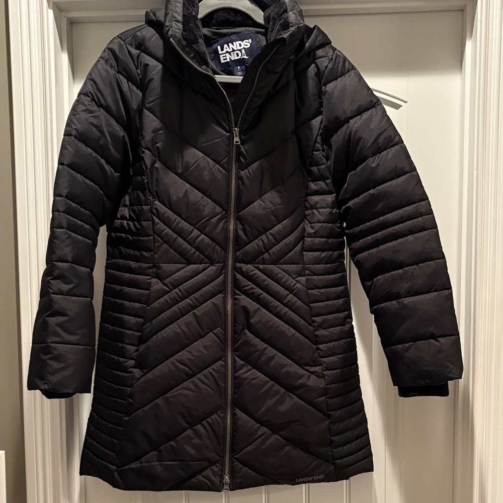 Lands' End Women's Black  Coat